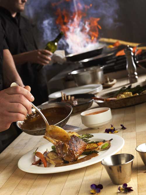 Food preparation in Kitchen